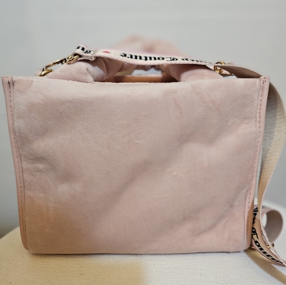 Juicy Couture Pink Mini Velour Logo Tote Crossbody Shoulder Bag - Picture 5 of 15